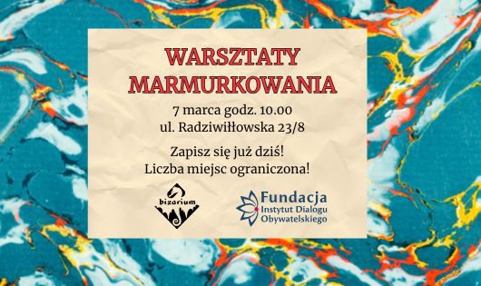 fotka z wydarzenia: Warsztaty marmurkowania papieru z Bizarium